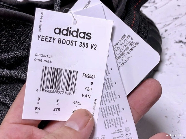 (Reflective) V2 Static 350 Adidas Boost Black - FU9007 Yeezy 0821